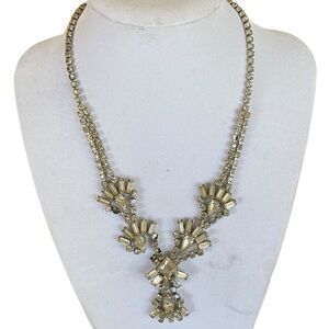 Vintage rhinestone statement necklace
